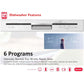 Sharp 12 Place Free Standing Dishwasher, QW-MB612-WH3