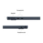 Apple MacBook Air (13-inch, Apple M4 chip with 10-core CPU and 8-core GPU, 16GB Unified Memory, 256GB) - Midnight