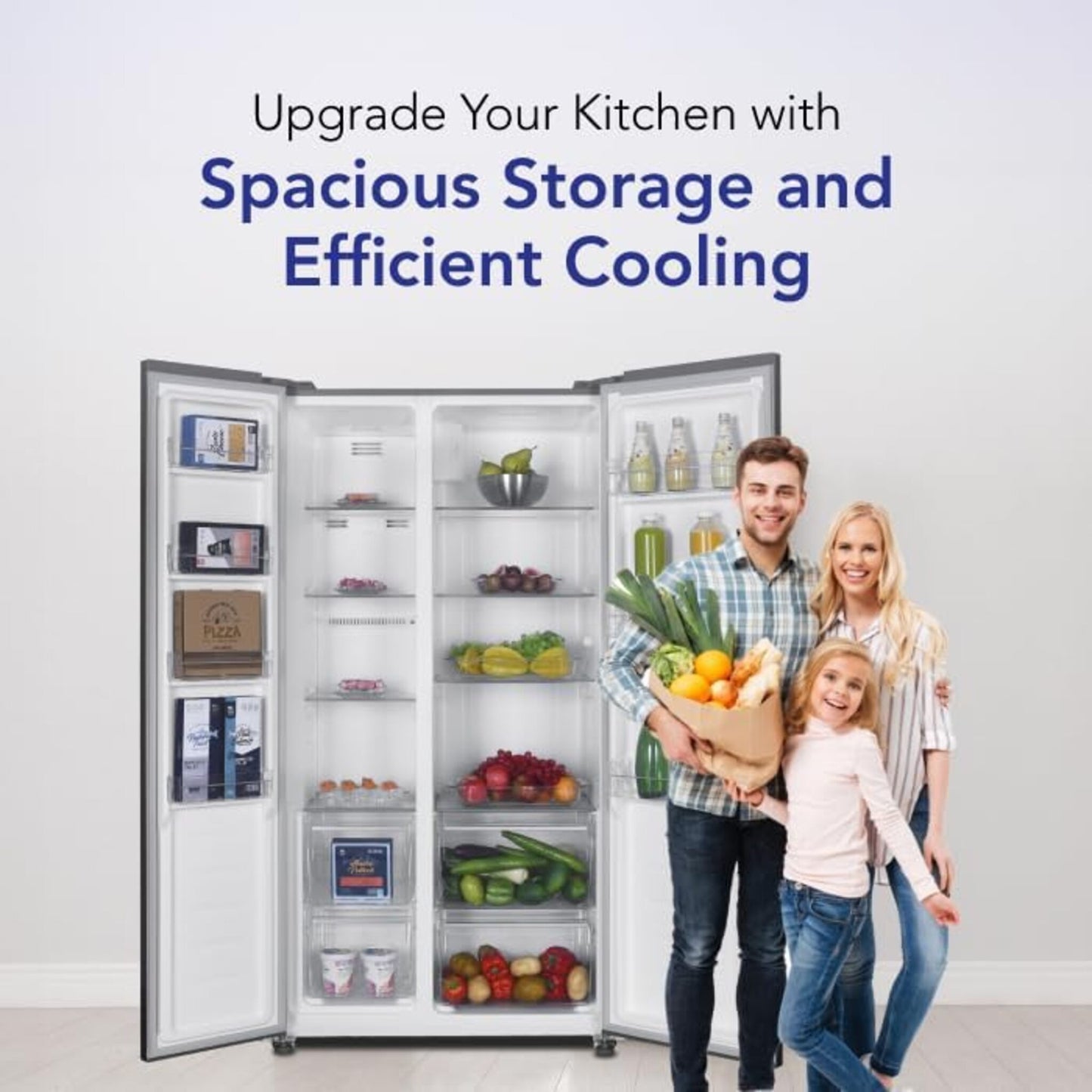 Super General 710L Side by Side Refrigerator, SGR710SBSSSE