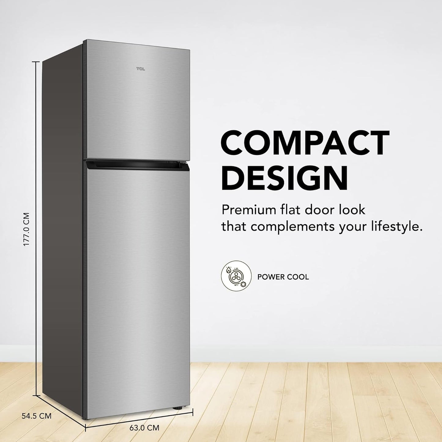 TCL 370L Top Mount Refrigerator, P370TMN
