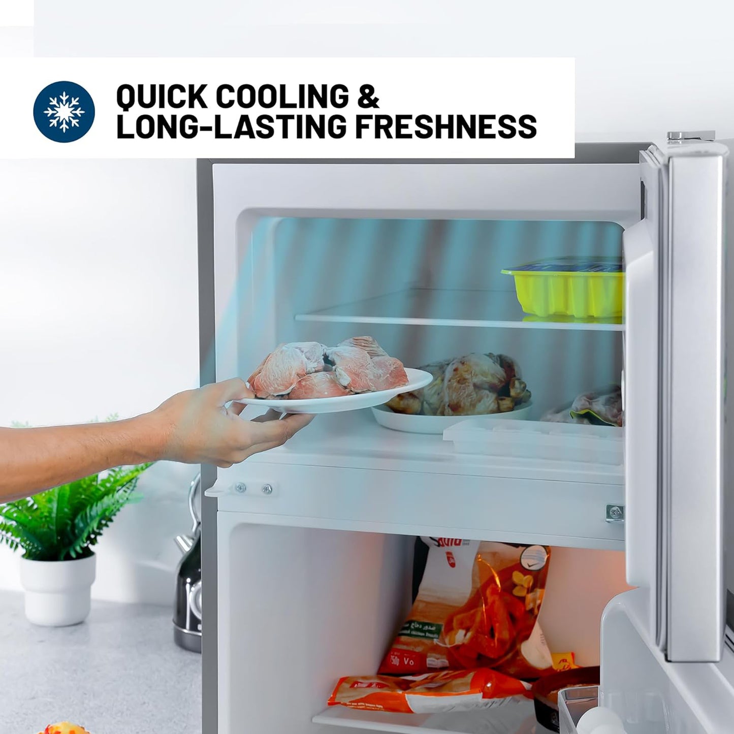 Geepas 240L Top Mount Refrigerator, GRF2400SXE