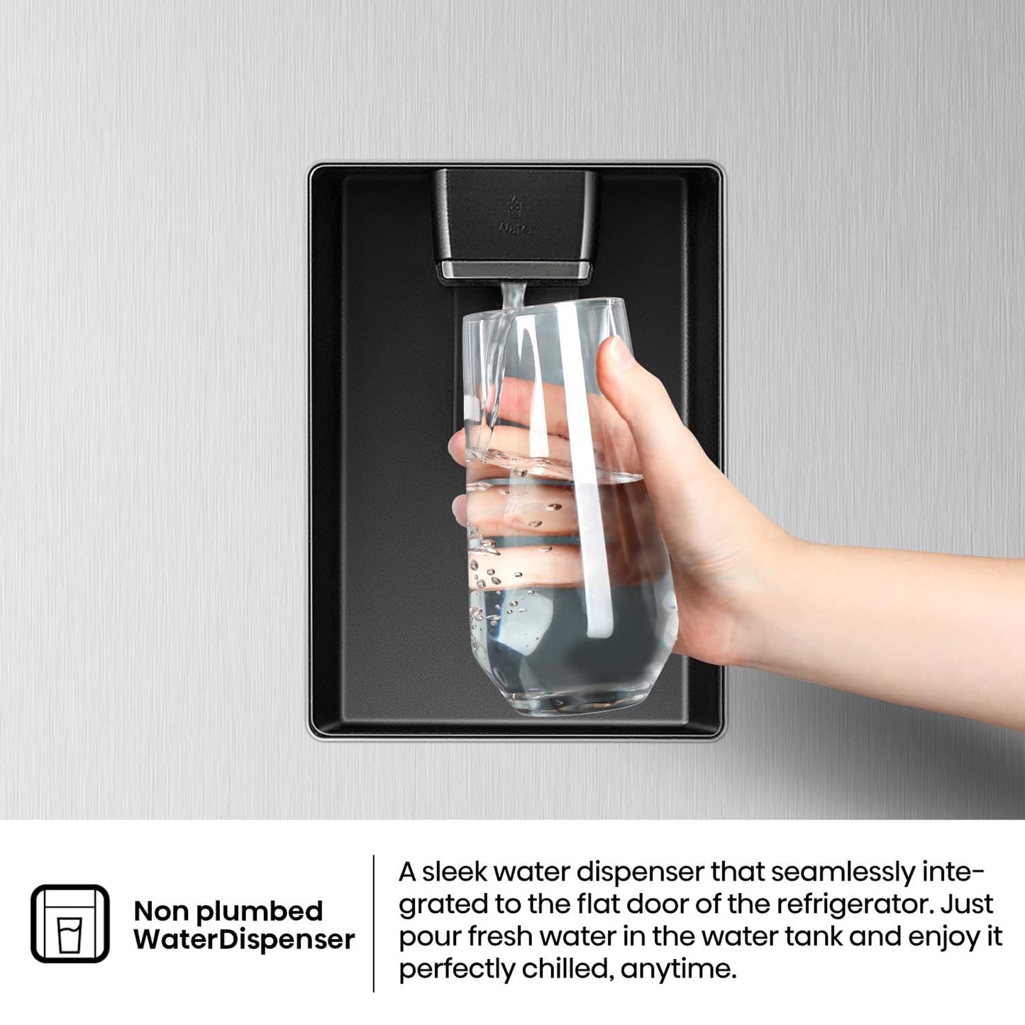 Hisense 869L Two Door Side by Side Refrigerator, RS3N668SMI3