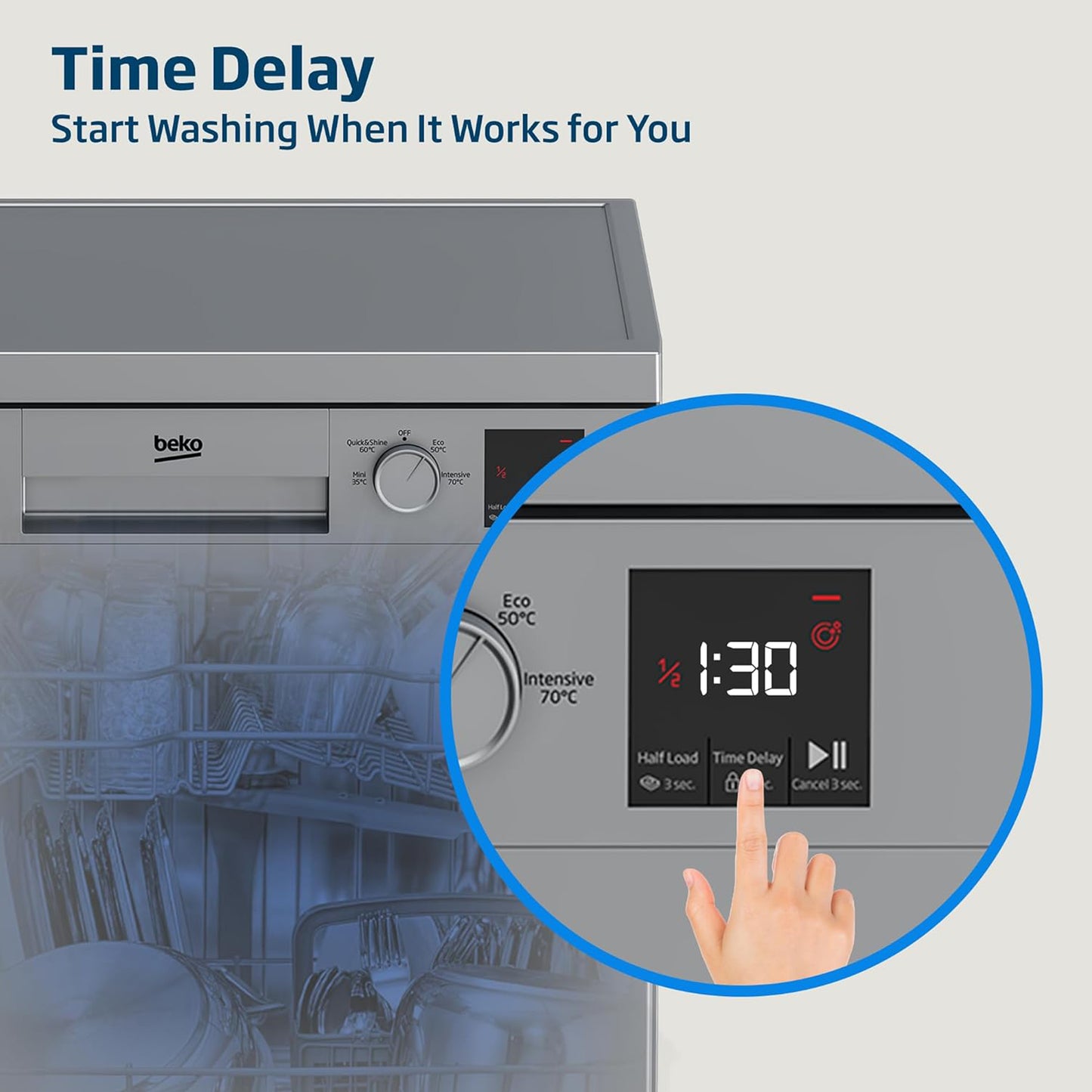 Beko 14 Place Free Standing Dishwasher, DVN04X20S