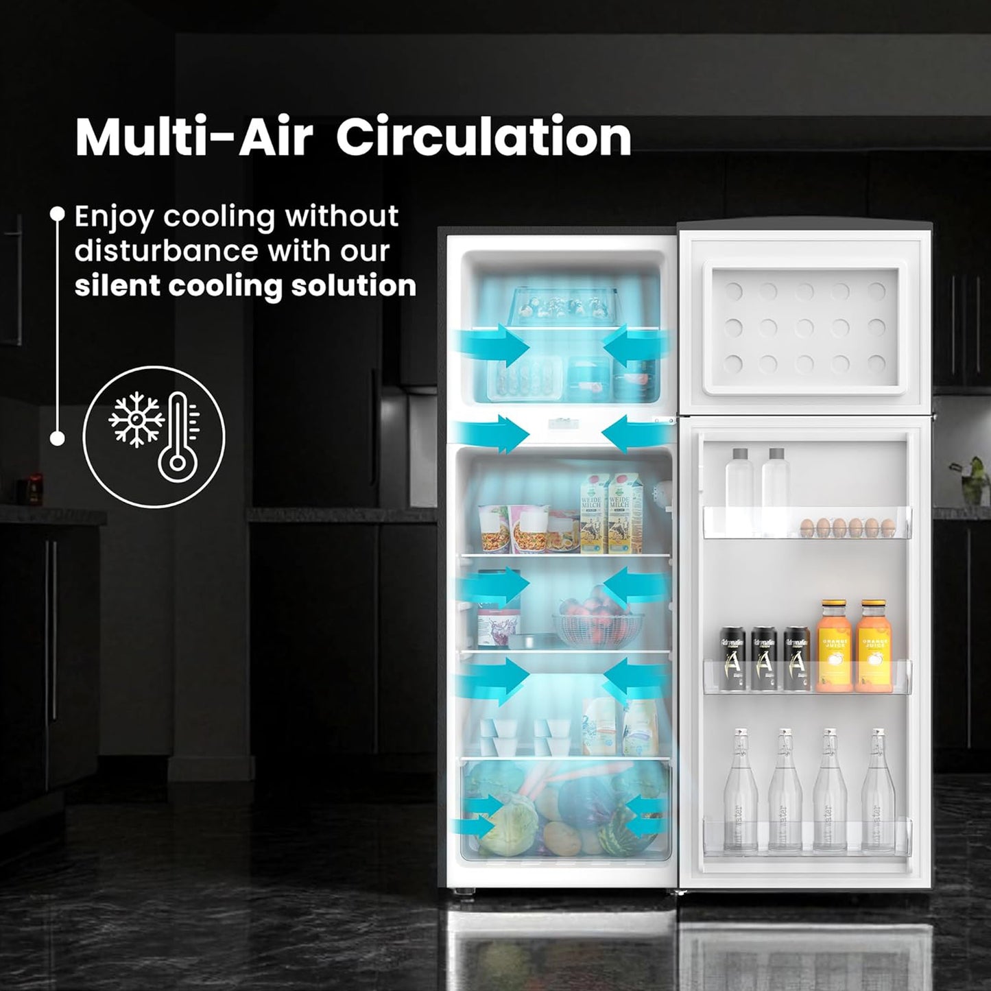 Nikai 280L Top Mount Refrigerator, NRF280DN5S1