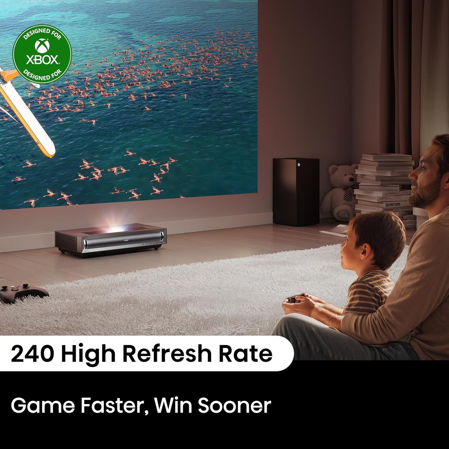 Hisense 80"-150" Triple Laser Ultra Short Throw Projector, PX3-PRO
