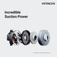 Hitachi 2100 Watts Drum Vacuum Cleaner, CV-955N