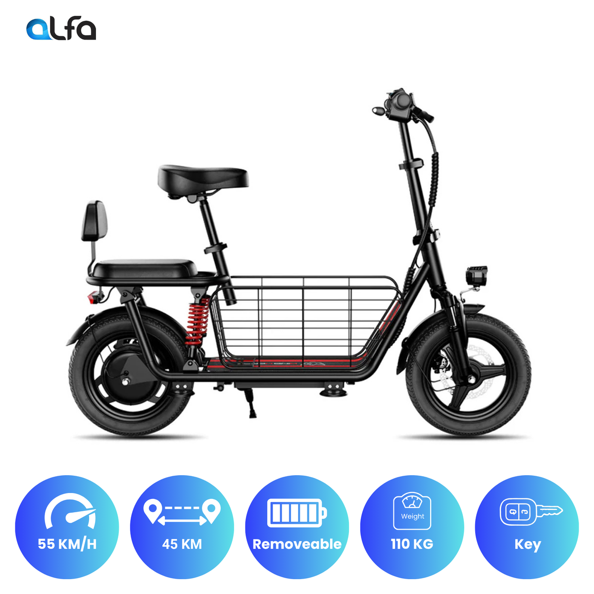 Wind Horse Electric Scooter 850W 25-40KM Range 32KM Speed, C3