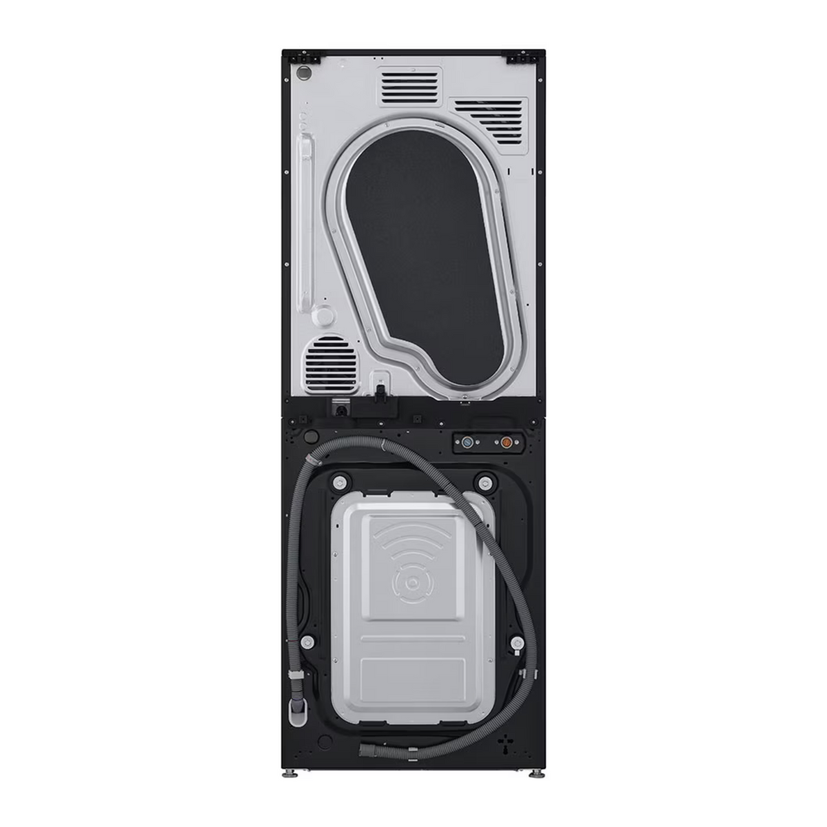 LG WashTower 12/10kg Washer Dryer Black Steel – W4W8BVPKZHM