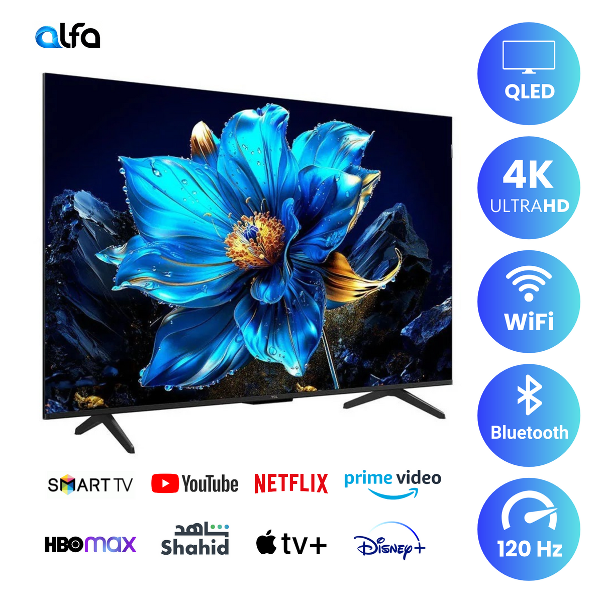 TCL 75 Inch Smart QLED TV Dolby Vision - 4K - 120Hz, 75T6C