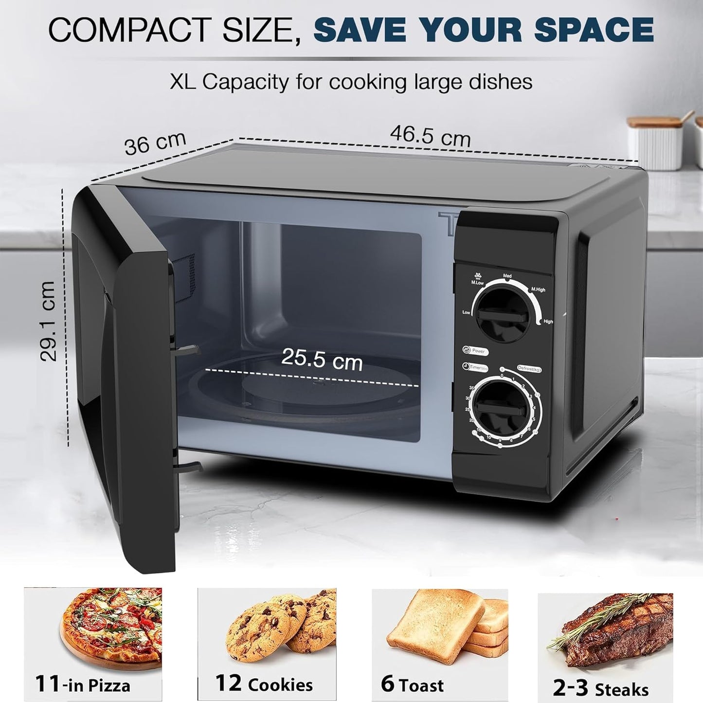 Nikai 20L Microwave Oven with Defrost Function, NMO616N1
