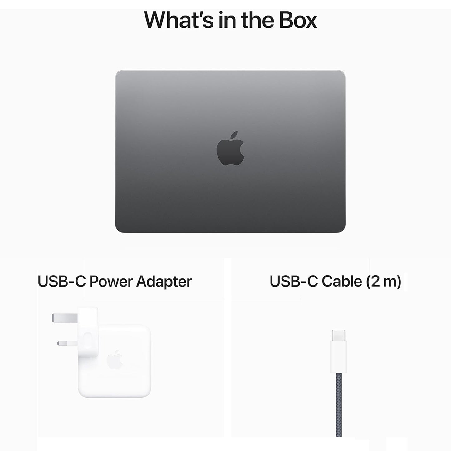 Apple MacBook Air (13-inch, Apple M2 chip, 8GB RAM, 256GB SSD) Space Grey, M2