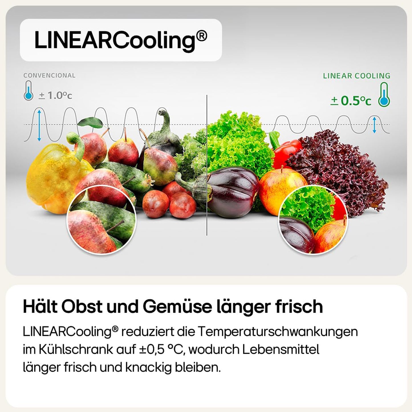 LG 387L No Frost Class A Fridge Freezer with FlatDoor Design, GBV7280AMB