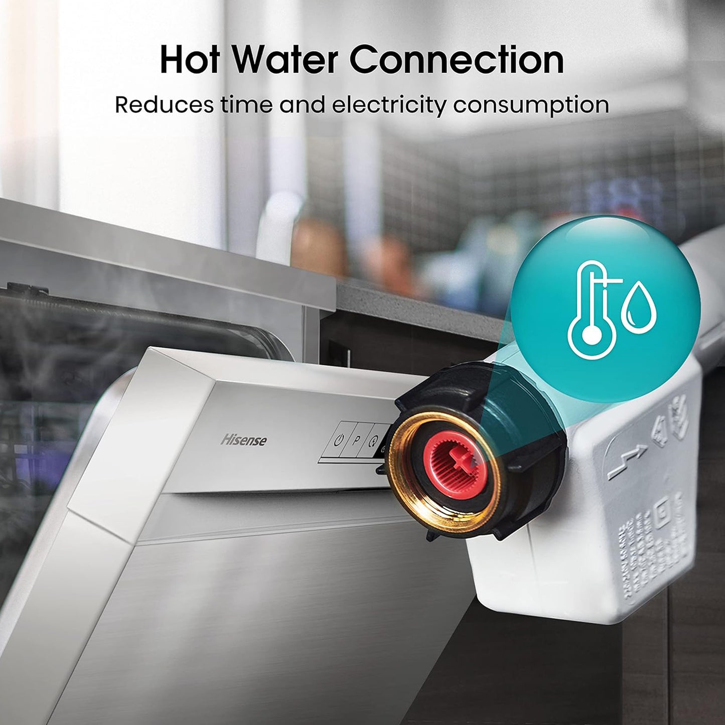 Hisense 15 Place Free Standing Dishwasher, HS623E90G