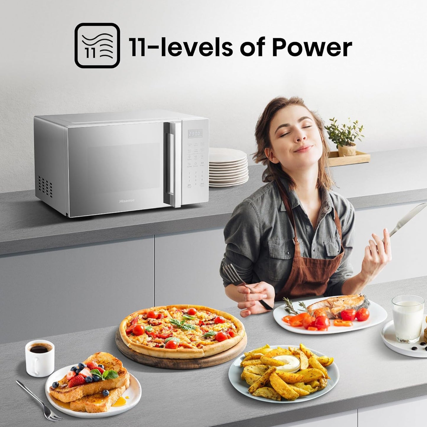 Hisense 30L Solo Microwave Oven, H30MOMS9H