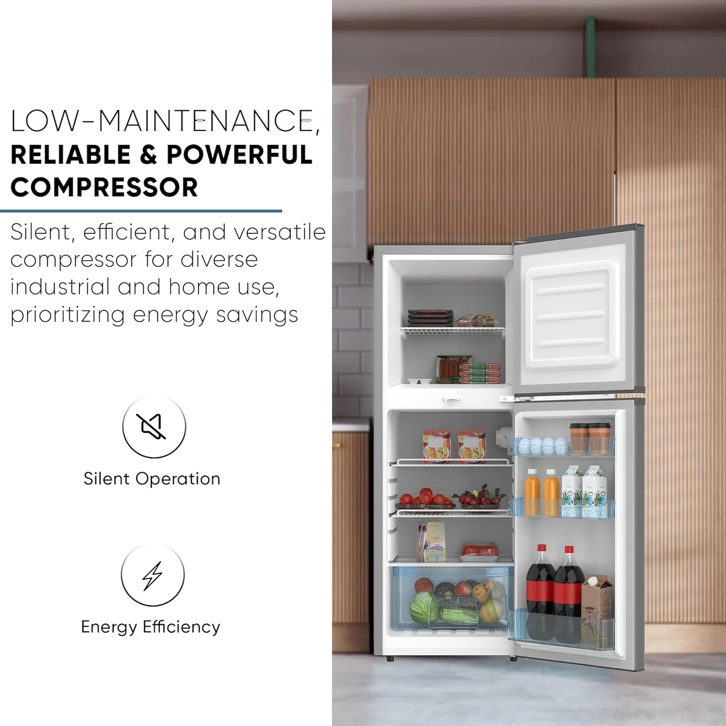 Nikai 190L Double Door Refrigerator, NRF190DN4S