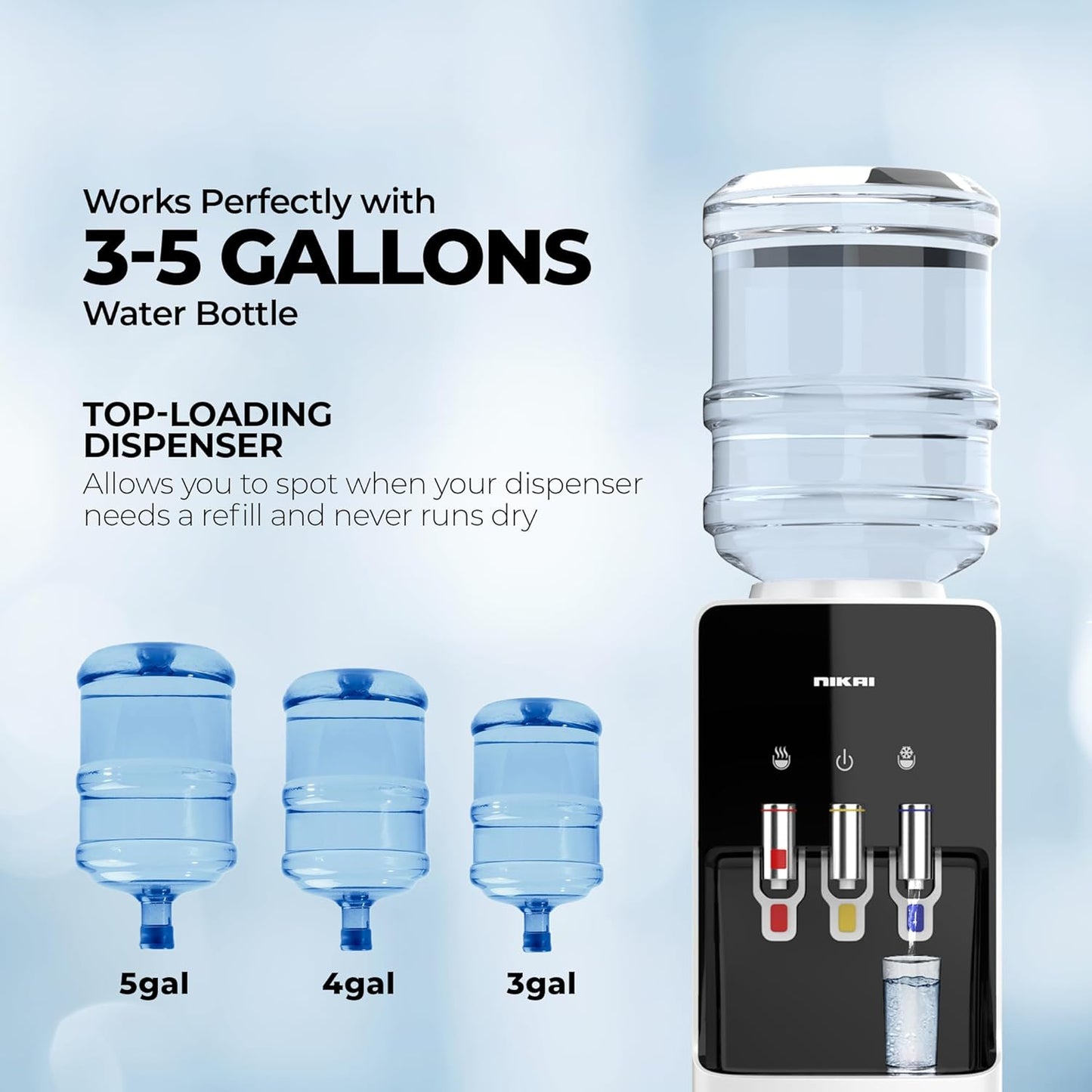 Nikai Top Loading Water Dispenser, NWD1400R
