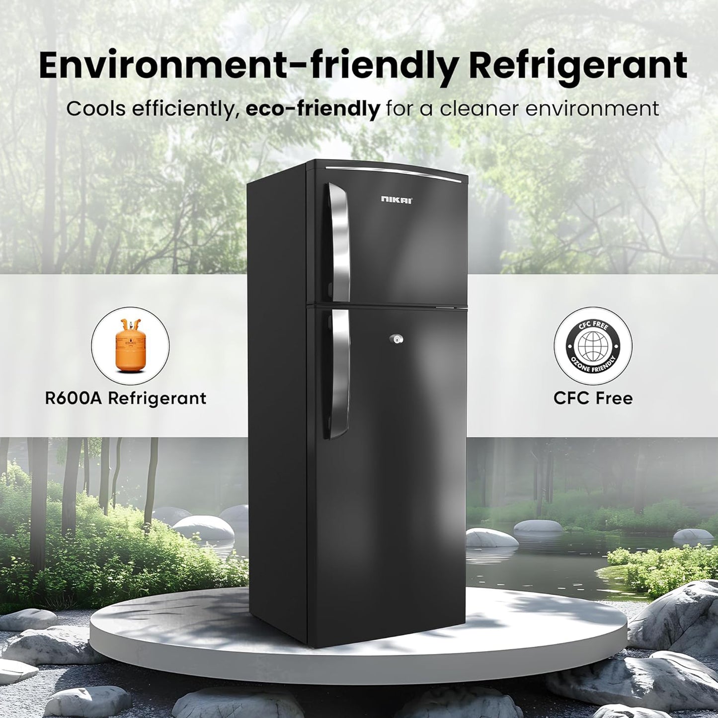 Nikai 280L Top Mount Refrigerator, NRF280DN5S1