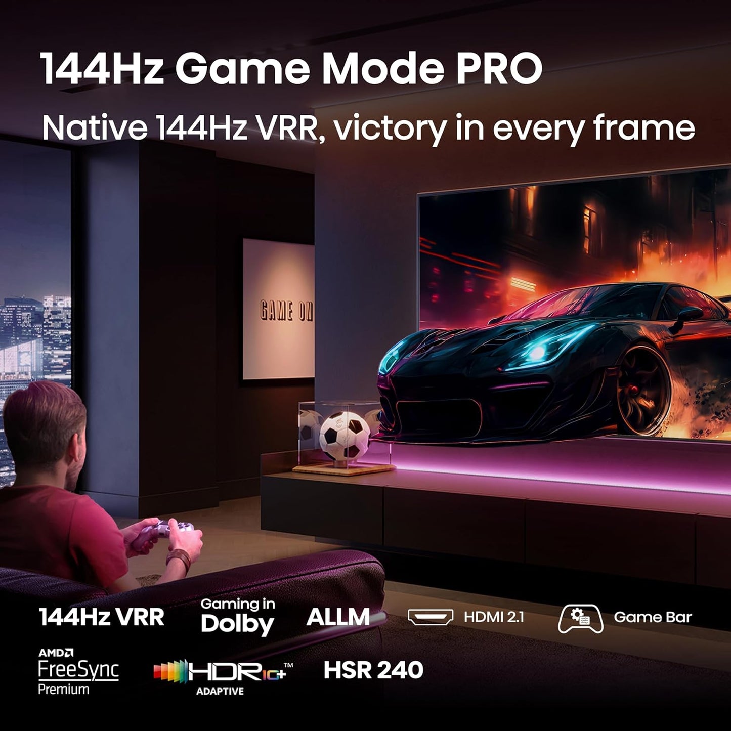 Hisense 100 inch Smart QLED TV - 4K - 144Hz, 100E8Q