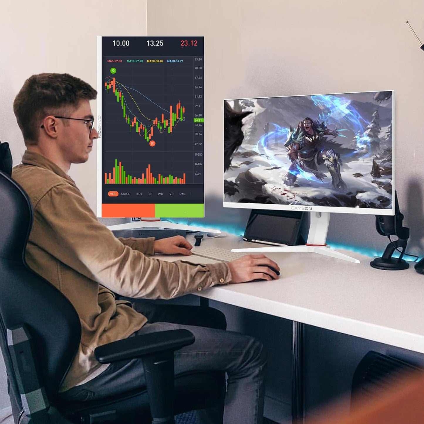 Gameon Arctic Pro Series 24 inch FHD Gaming Monitor – 360Hz, GOA24FHD360IPS