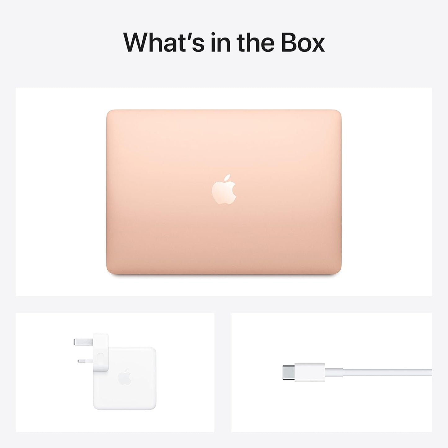 Apple MacBook Air (13-inch, Apple M1 chip with 8‑Core CPU and 7‑Core GPU, 8GB RAM, 256GB SSD) Gold, M1