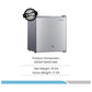 Bompani 64L Single Door Refrigerator, BR-64 SLVR