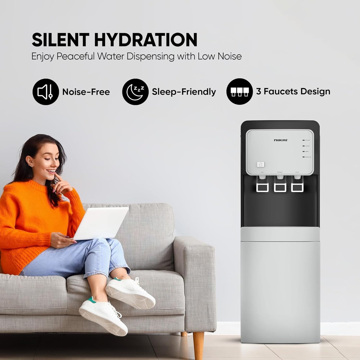 Nikai Bottom Loading Water Dispenser with Pump, NWD2000BL