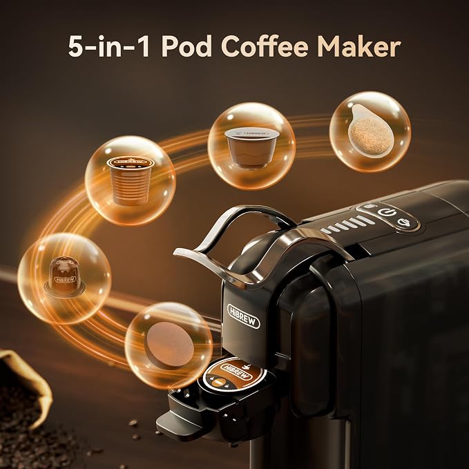 HiBREW 5 in 1 Multiple Capsule Coffee Machine 20Bar, H2B