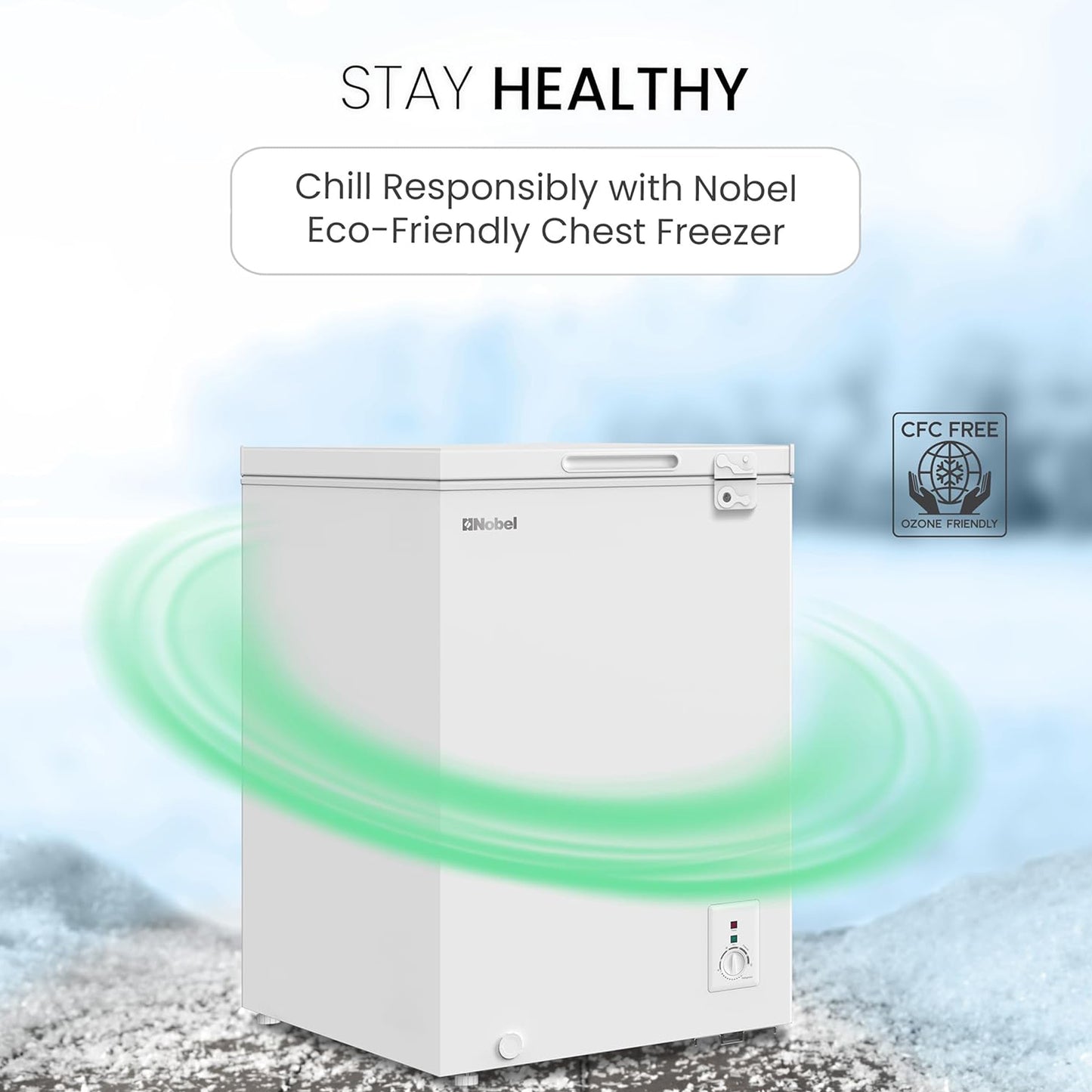 Nobel 145L Single Door Chest Freezer, NCF145
