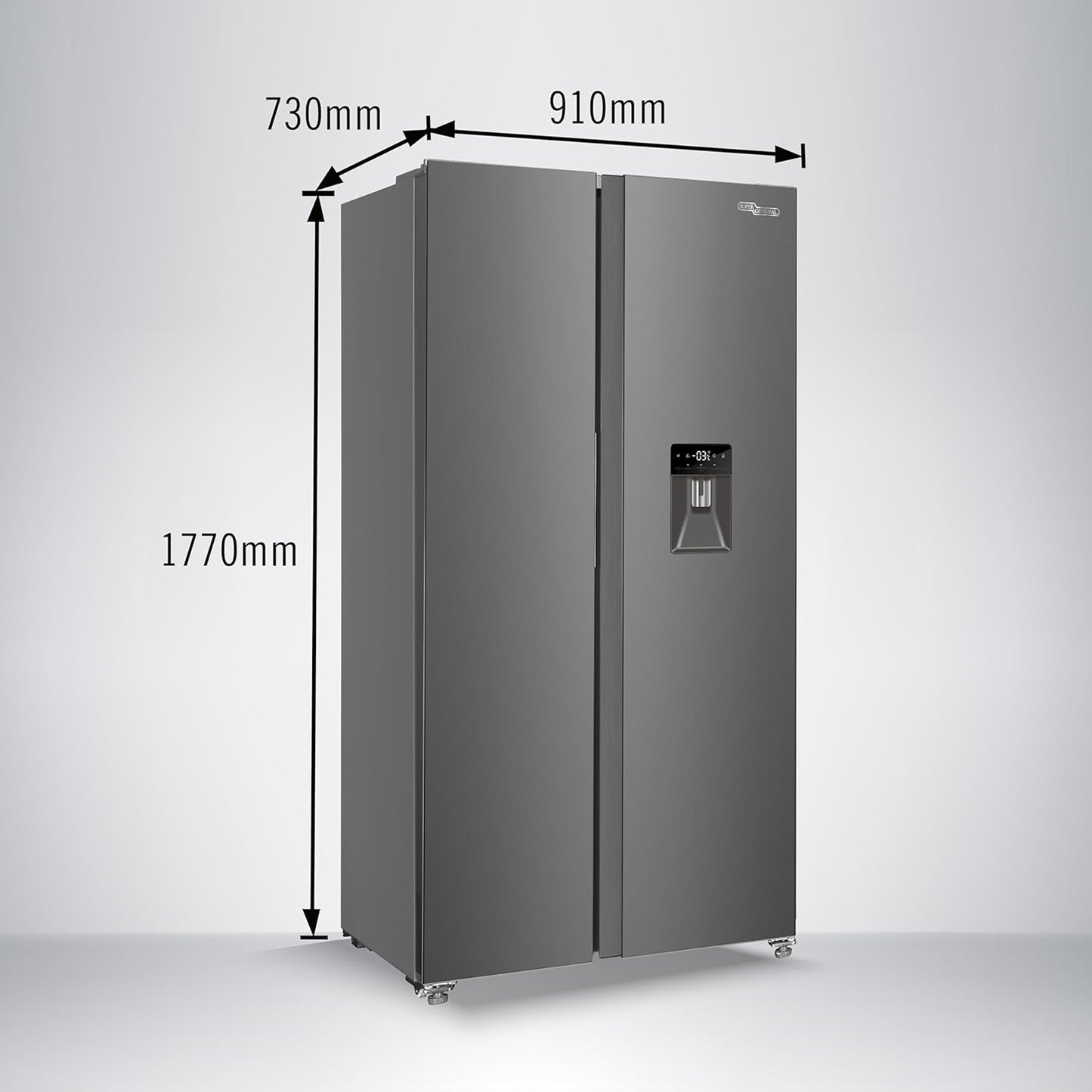 Super General 880L Side by Side Refrigerator, SGR880SBSE