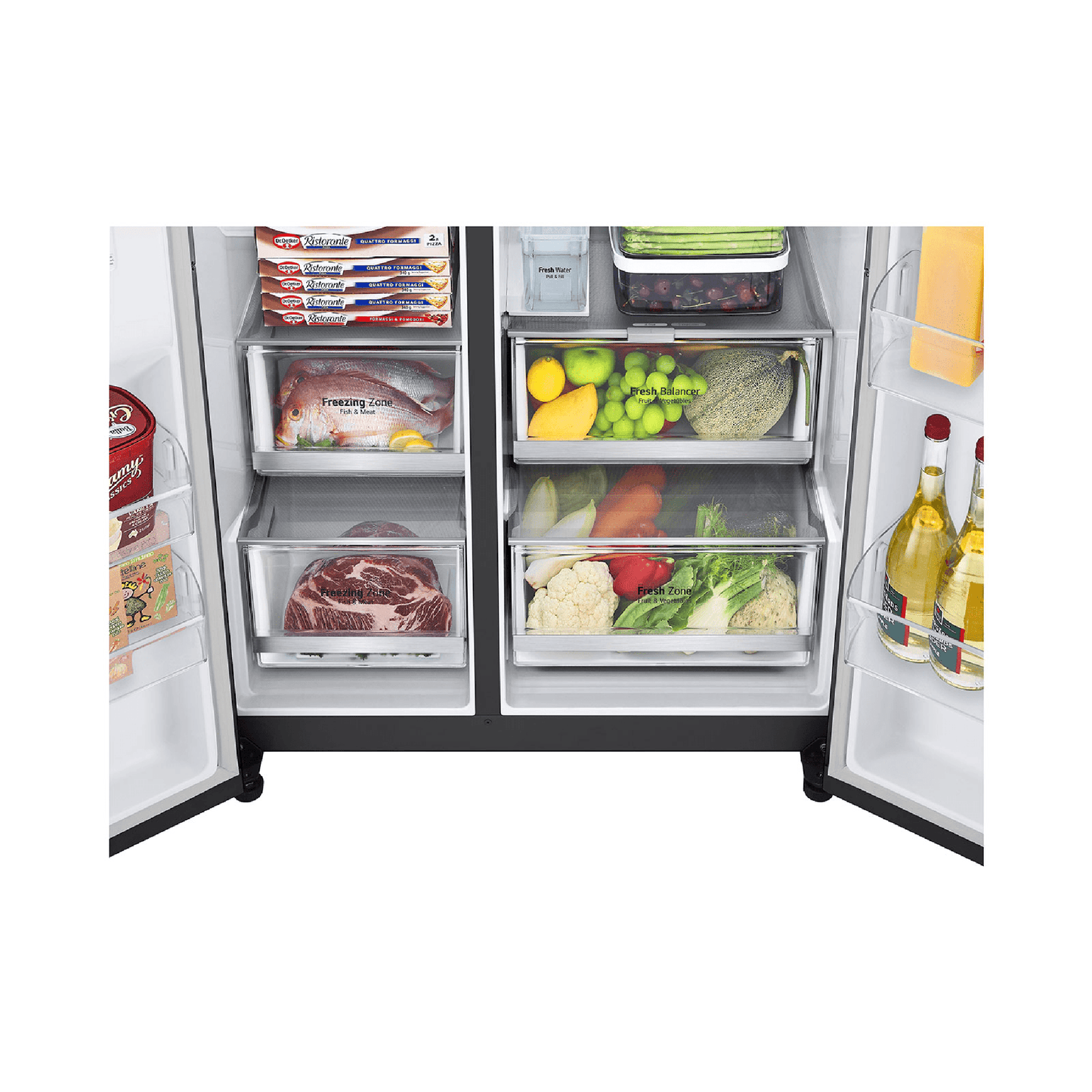 LG 635L Side by Side Refrigerator, GSLV91MCAC