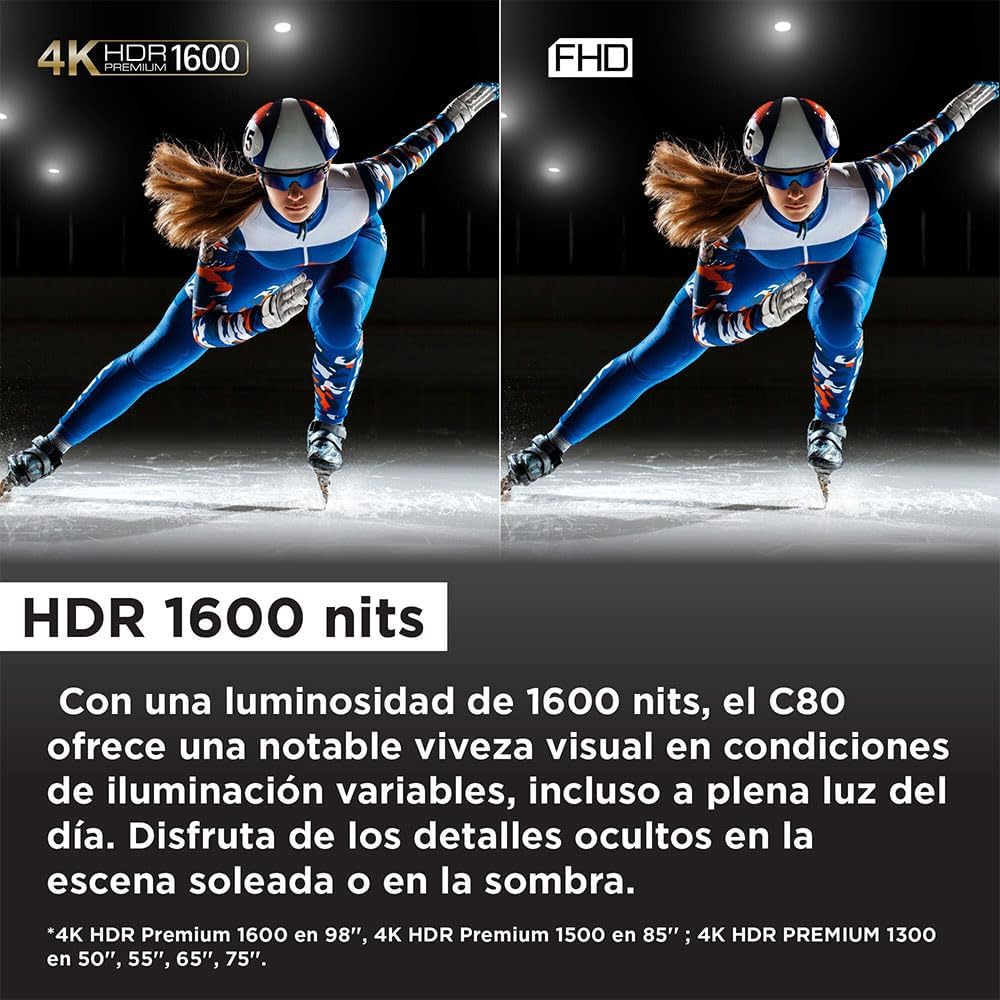 TCL 55 inch Android Smart QLED Mini LED TV - 4K - 144Hz, 55C805