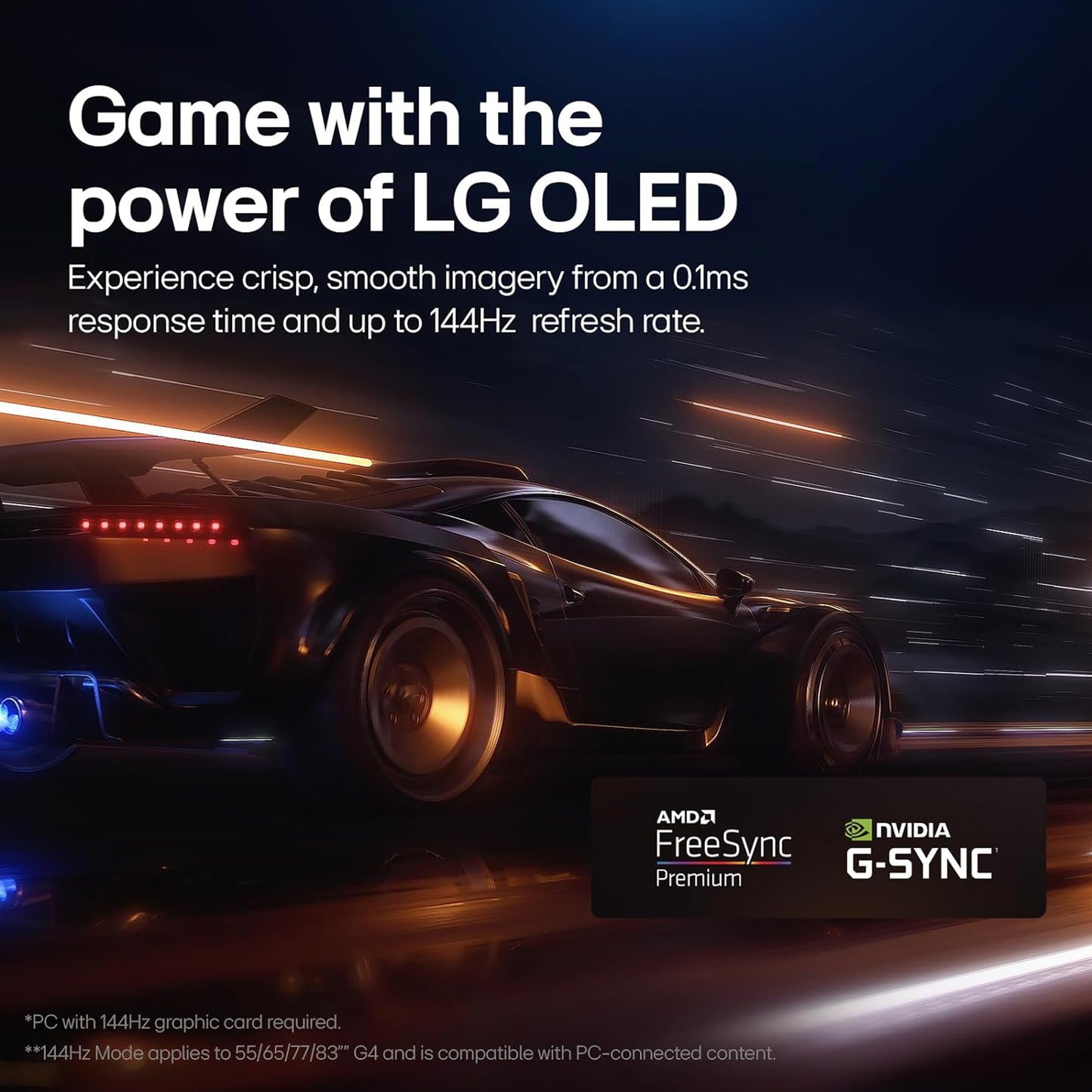 LG 65 inch Smart OLED TV - 4K - 144Hz, 65G4