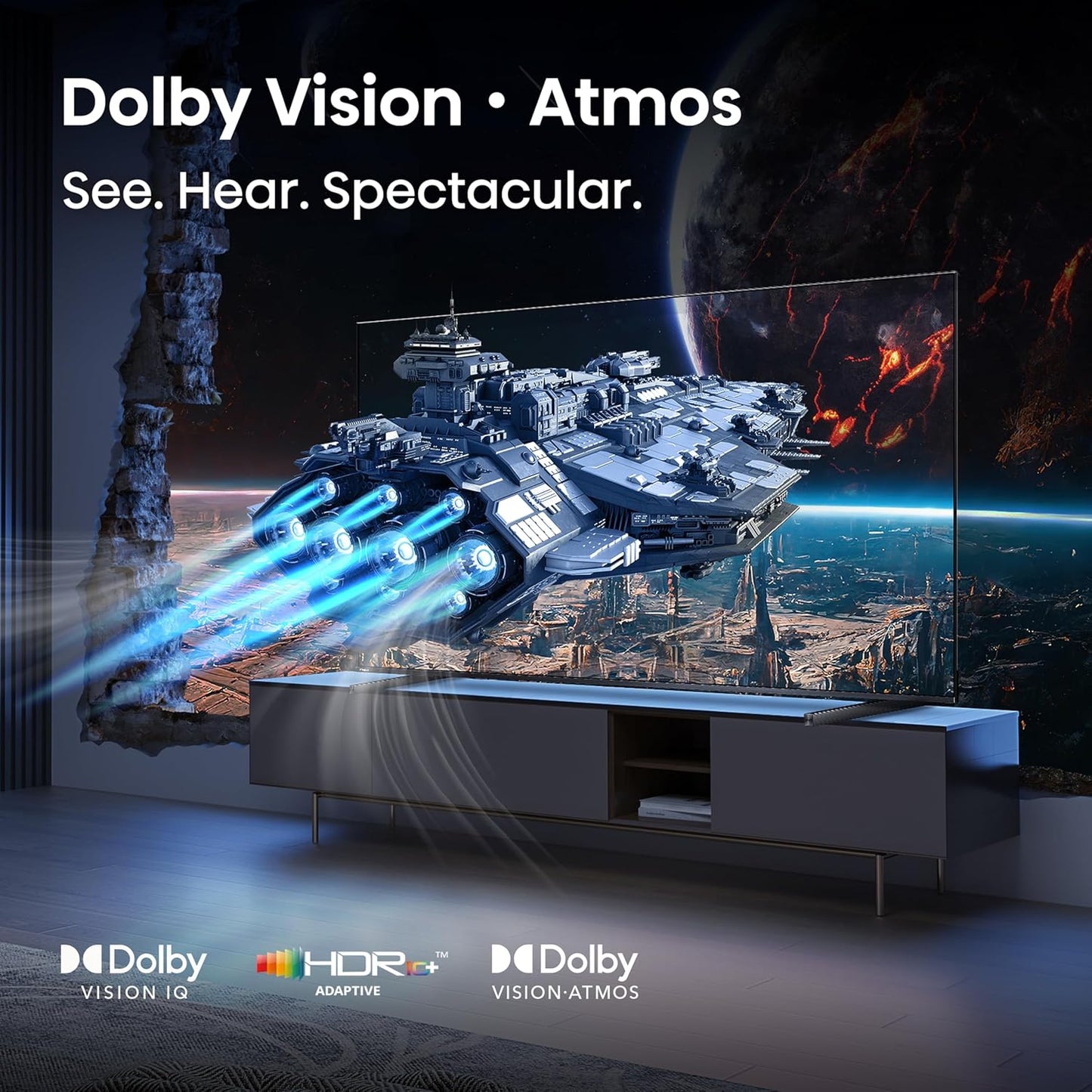 Hisense 100 inch Smart QLED TV - 4K - 144Hz, 100E8Q