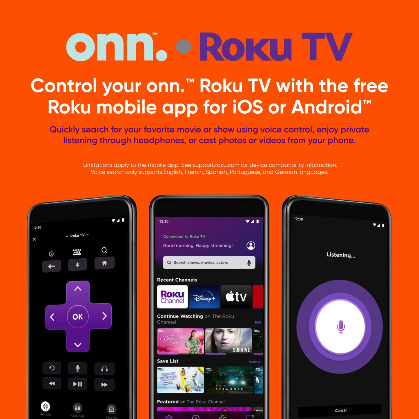 Onn 75 inch Smart TV - 4K
