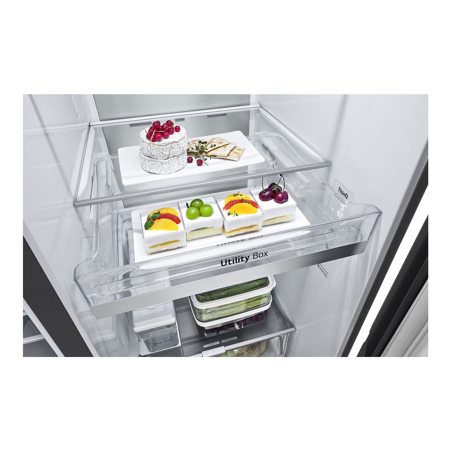 LG 635L Side by Side Refrigerator, GSLV91MCAC