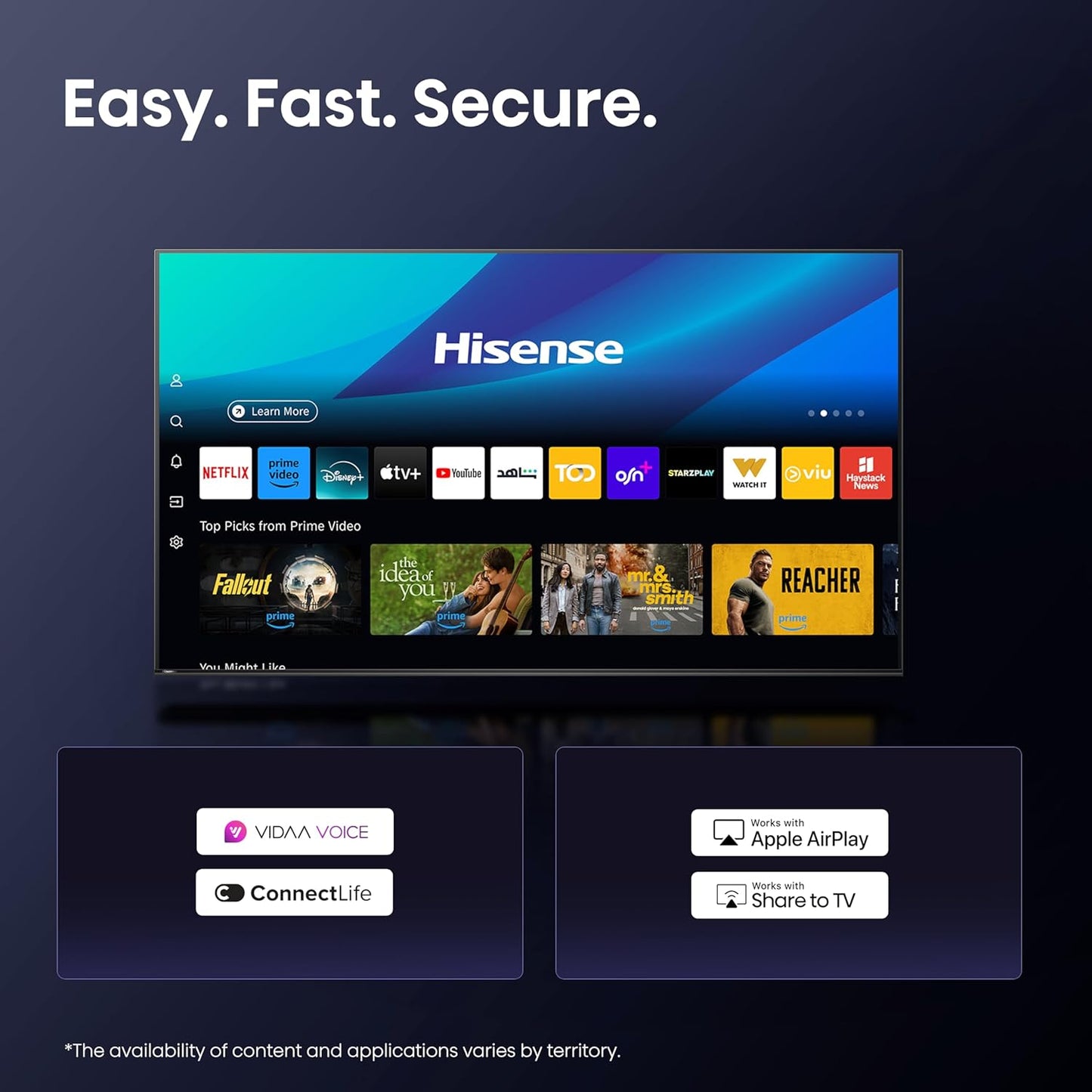 Hisense 100 inch Smart QLED TV - 4K - 144Hz, 100E8Q