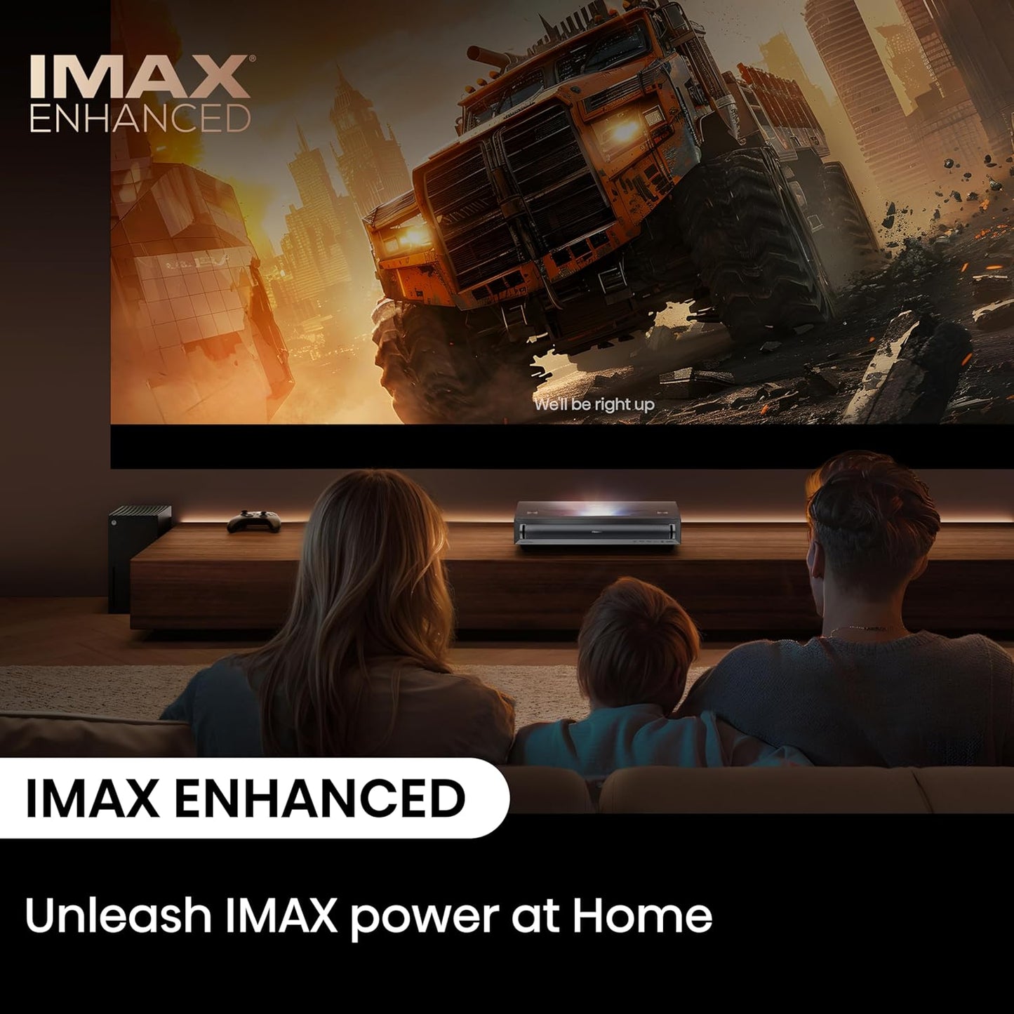 Hisense 80"-150" Triple Laser Ultra Short Throw Projector, PX3-PRO