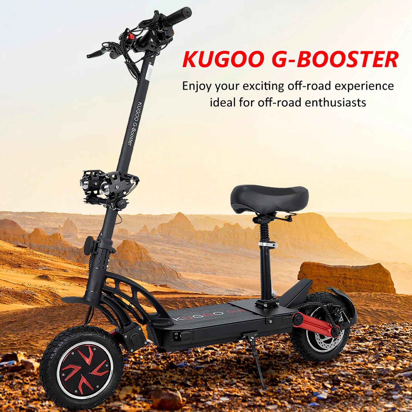 Kugoo Electric Scooter 1600W 60-70KM Range 50-60KM Speed, G-Booster