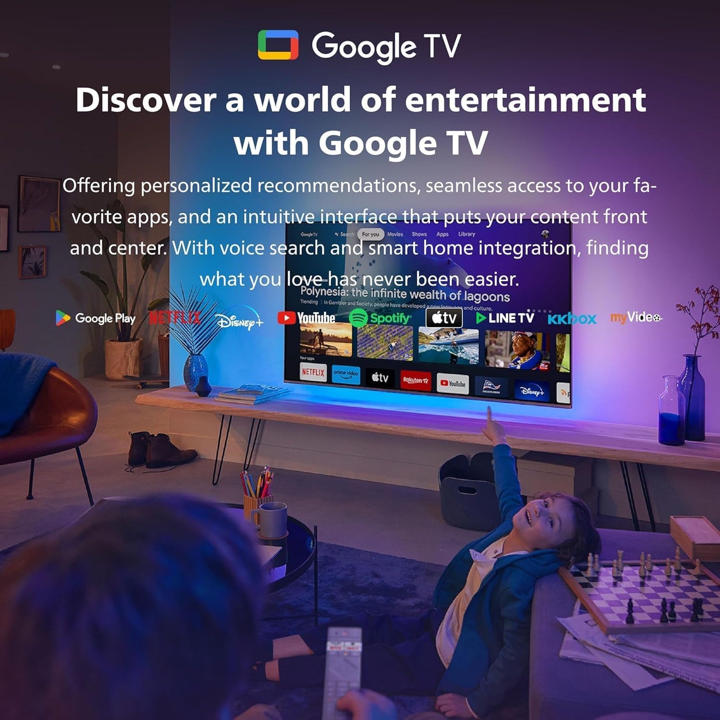 Philips 50 inch Android Smart QLED TV - 4K, 50PQT8169