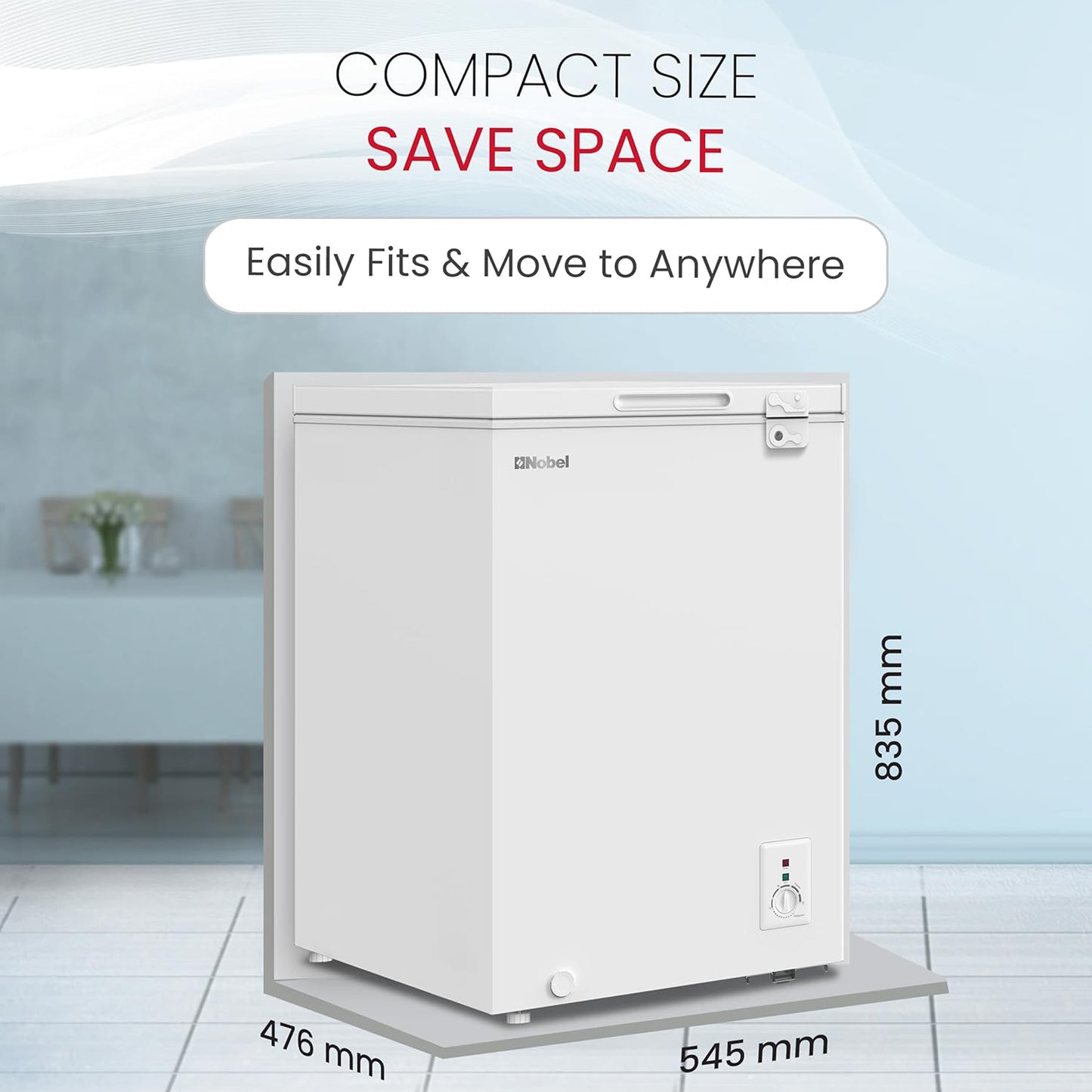 Nobel 145L Single Door Chest Freezer, NCF145