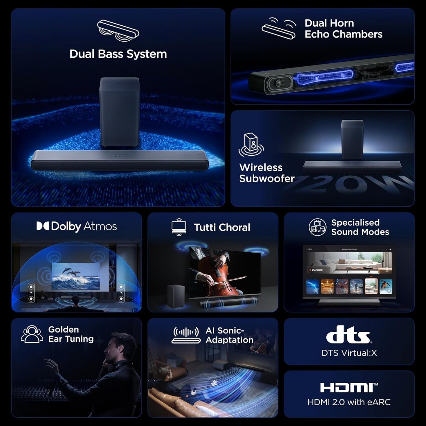 TCL 2.1 Channel Pro Super Bass SoundBar, S55H