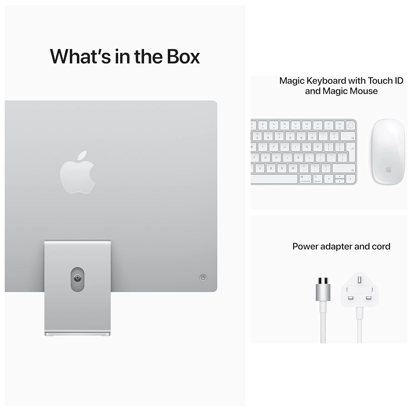 Apple iMac (24-inch, Apple M1 chip with 8‑core CPU and 8‑core GPU, 16GB RAM, 512GB) - Silver