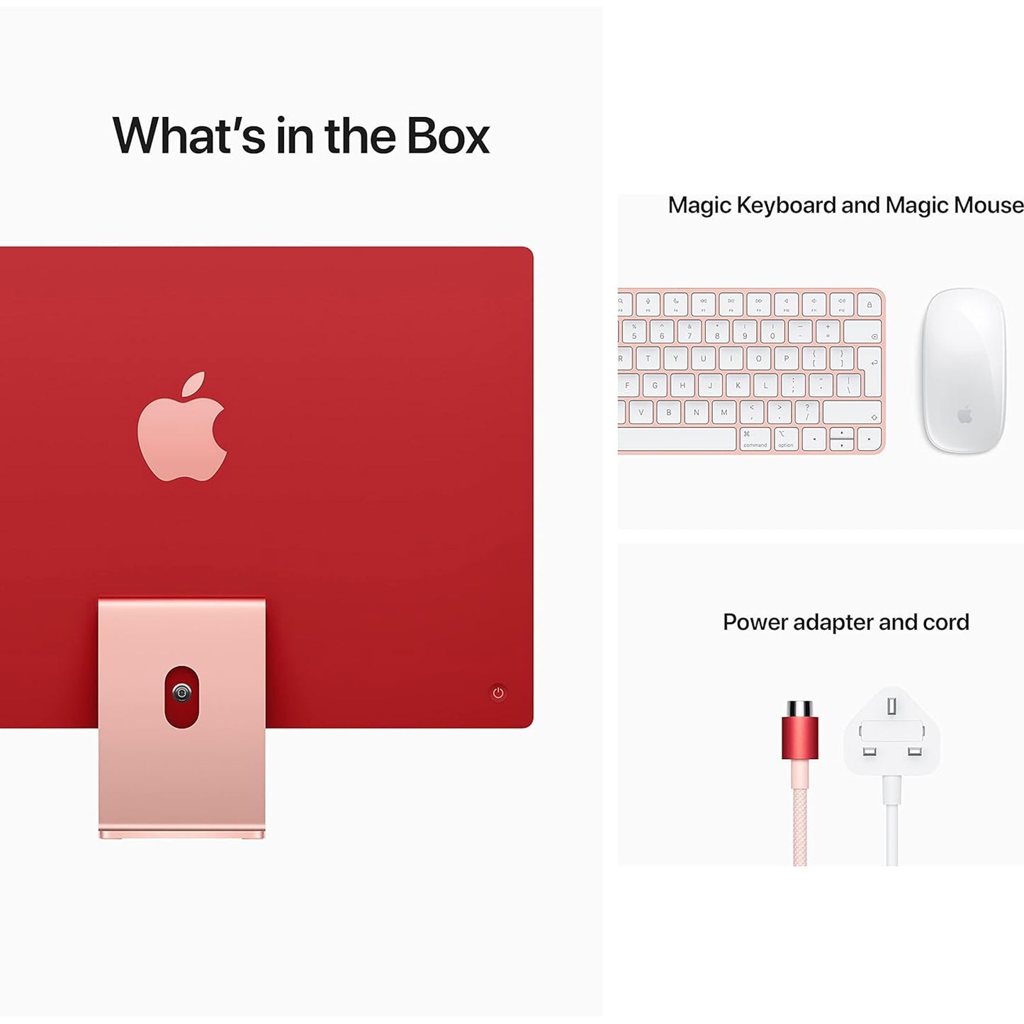 Apple iMac (24-inch, Apple M1 chip with 8‑core CPU and 8‑core GPU, 8GB RAM, 256GB) - Pink