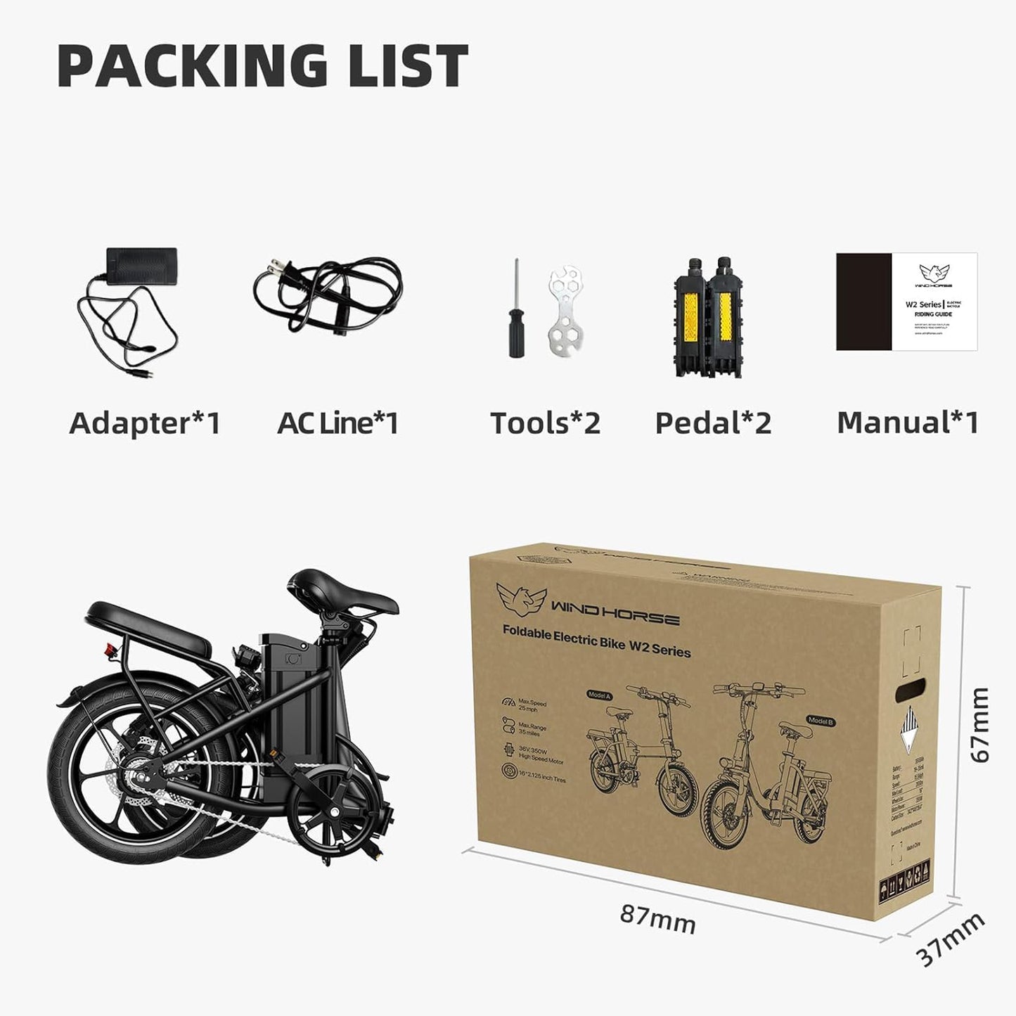 Wind Horse W2 B Electric Bike, W2 B