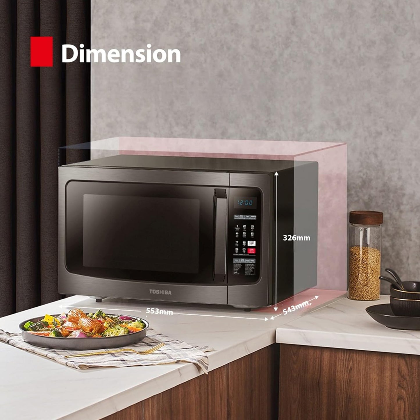 Toshiba 42L Solo Microwave Oven, ML-EC42S-BS