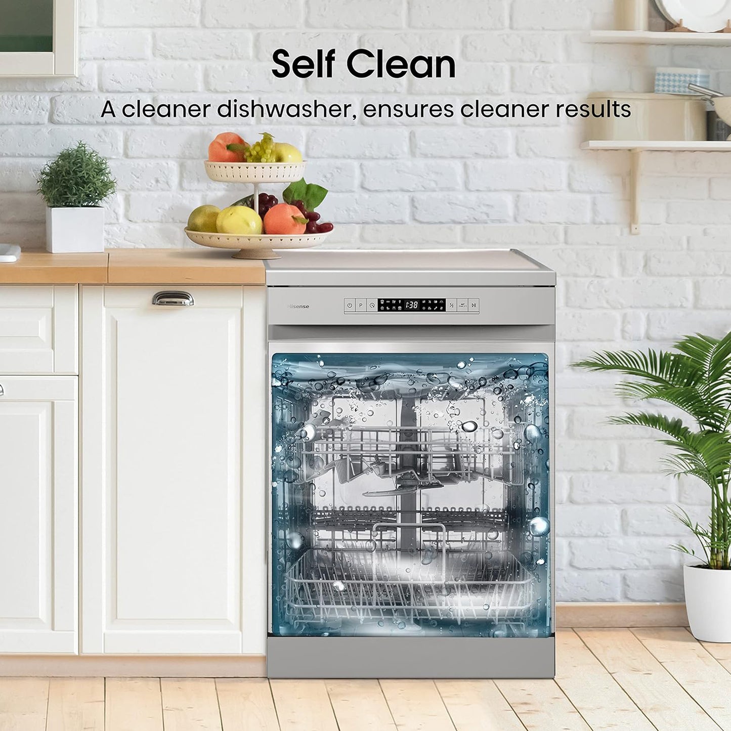 Hisense 15 Place Free Standing Dishwasher, HS623E90G