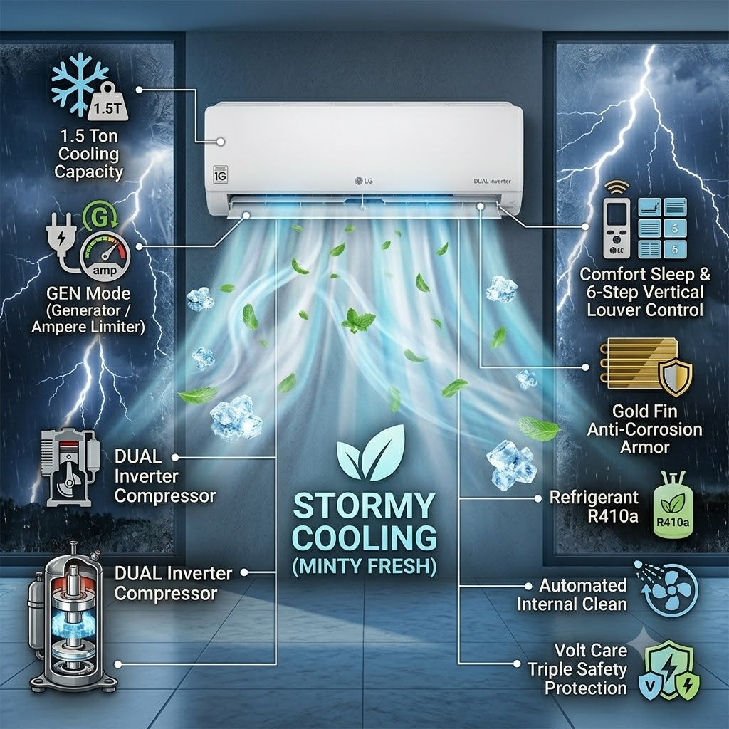 LG 1.5 Ton Inverter T3 Split Air Conditioner, S4UQ18KL30A