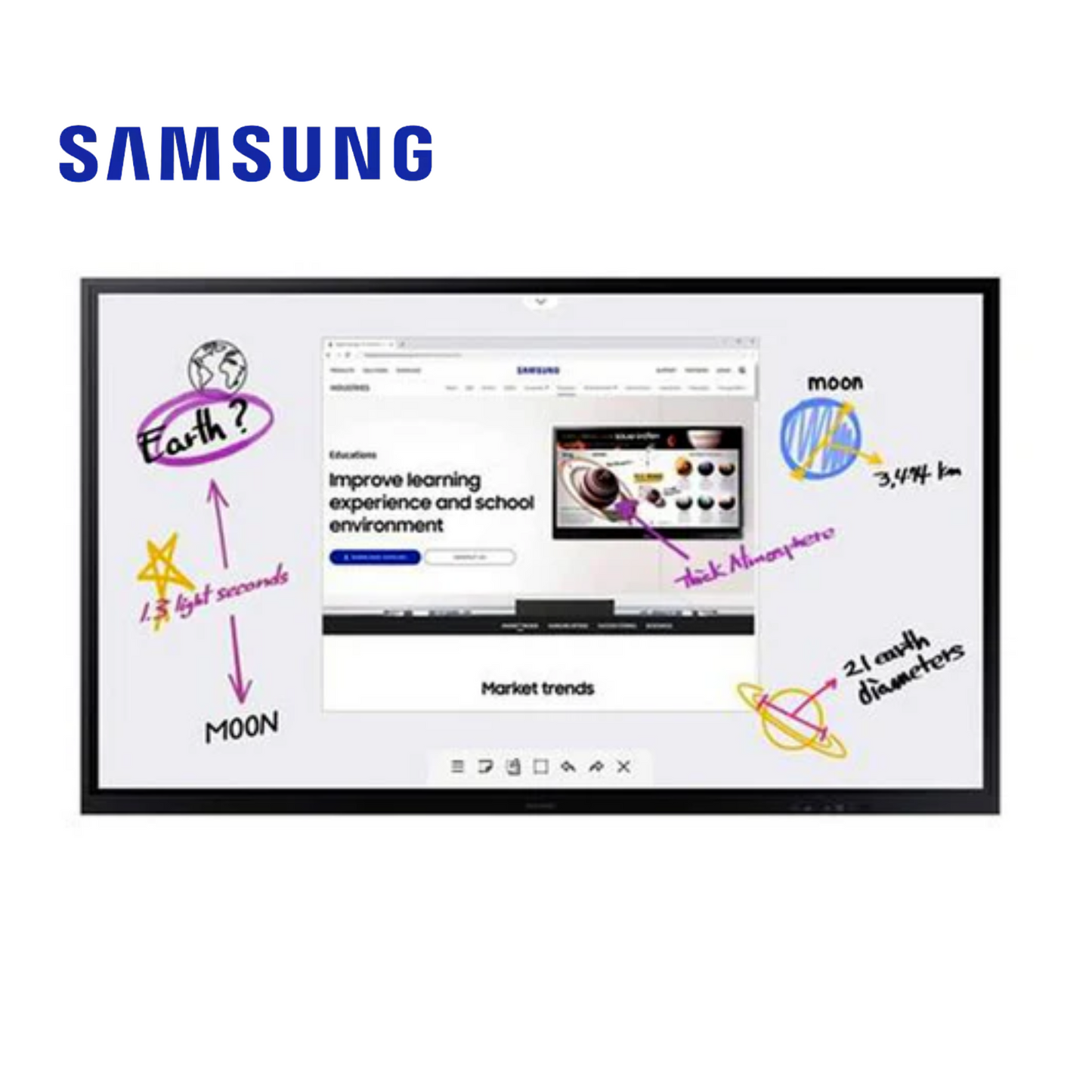 Samsung 85 inch Flip Pro 4K UHD Interactive Touch Display, 85WM85B