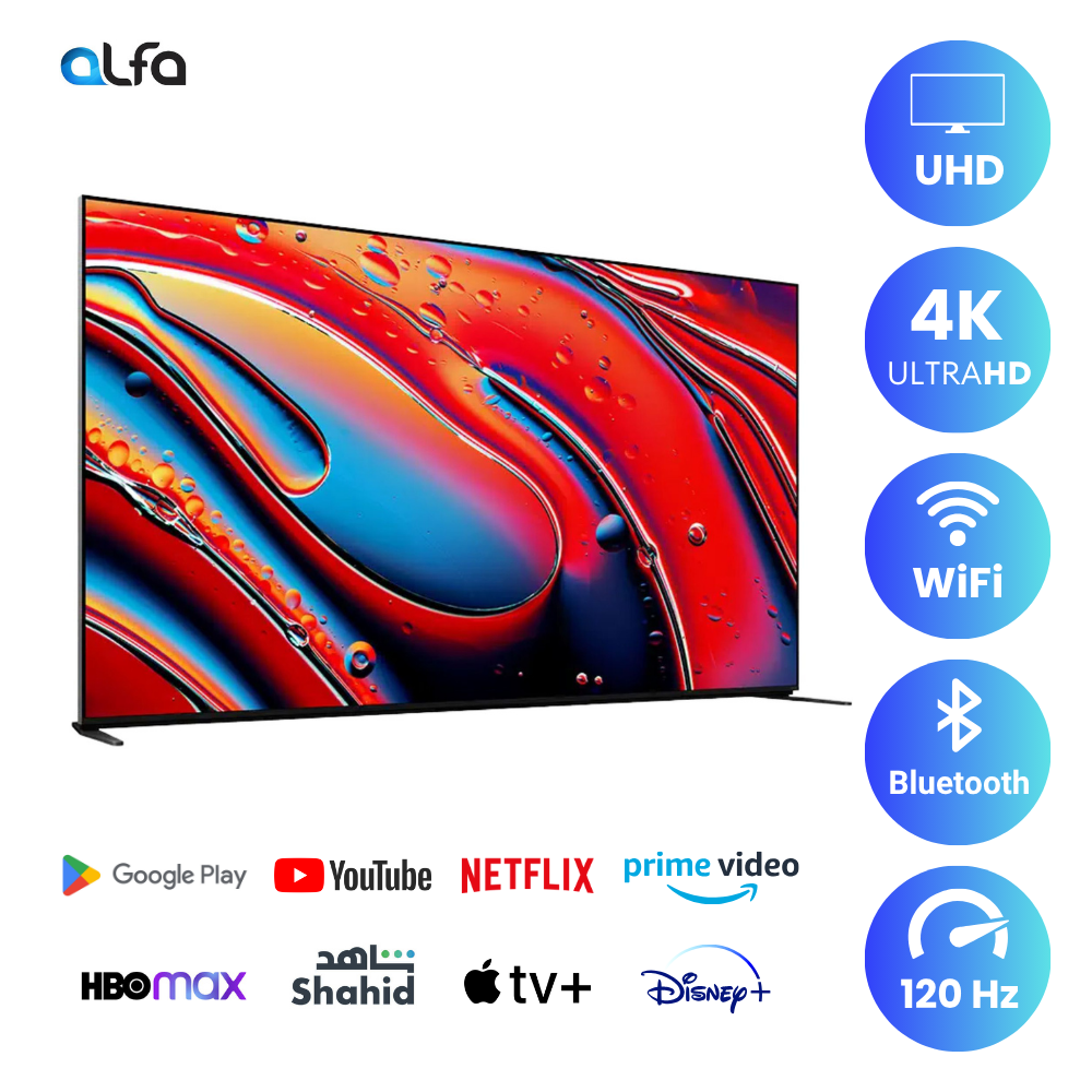 Sony 65 inch Android Smart QLED Mini LED TV- 4K - 120Hz, 65XR90