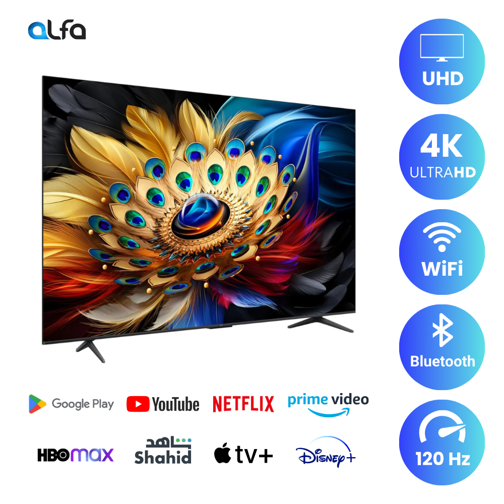 TCL 98 inch Android Smart QLED TV - 4K - 120Hz, 98C655